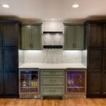 kitchen_green_cabinets_dual_bev_fridge